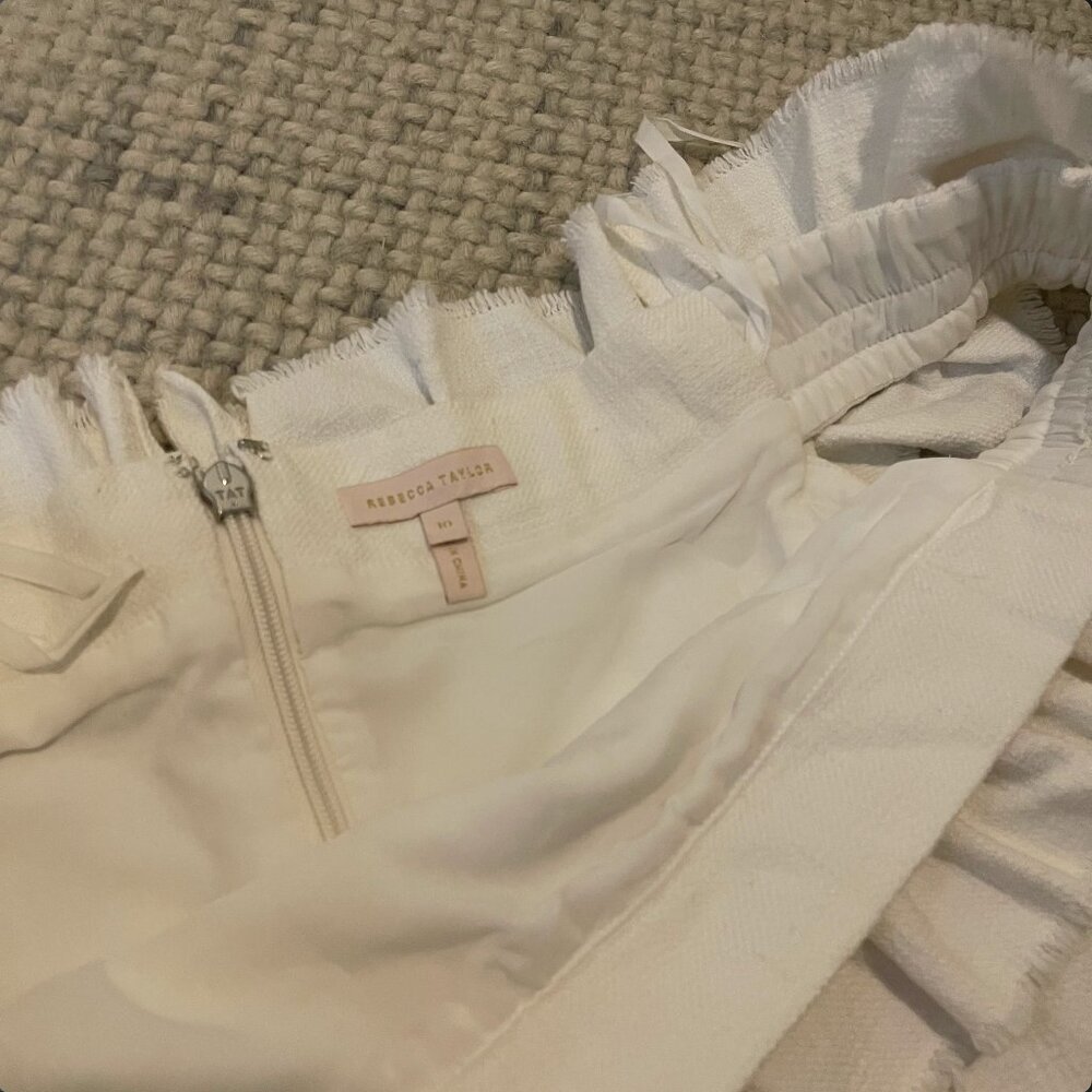 Rebecca Taylor Fringed Off-The-Shoulder Dress - Picture 4 of 6